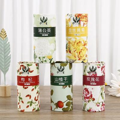 China Recycled Materials Custom Recycled Printed Creative Round Coated Paper Tubes Packaging For Tea Packaging for sale