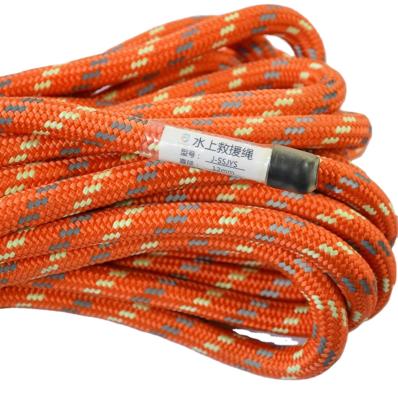 China Soft Braided Water Rescue Rope 12mm Polypropylene Water Rescue FLOATS RELINGUE for sale