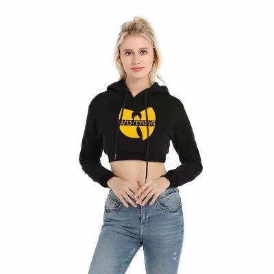 China Popular Loose Casual Cropped Shorts Oversized Solid Color Ins Hoodies Pullover Crewneck Crewneck Sweatshirts For Women for sale