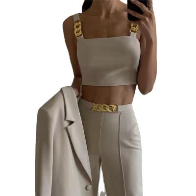 China Fashion Breathable Custom Casual Ladies Label Pants Solid Color Loose Cut Straight Hip Hop High Waisted Straight Leg Pants Women for sale