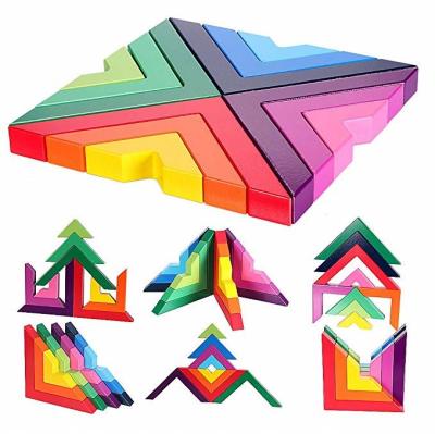 China China Sale Preschool Learning Wooden Toys Stacking Geometry Building Block Educational Toys Children Toddlers for sale