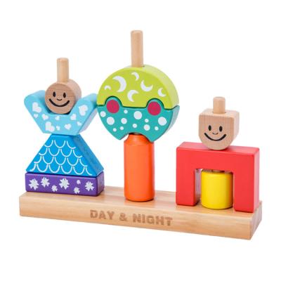 China Wooden Wooden Building Block Educational Learning Toys Balance Stacking Toy For Children for sale