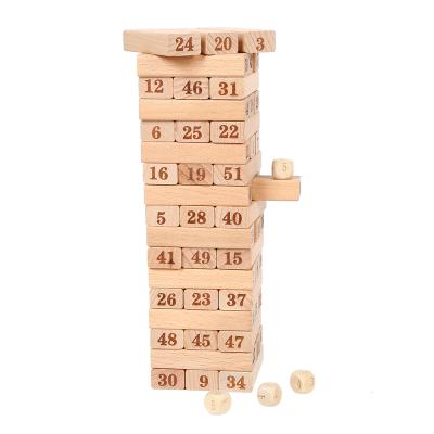 China Educational Toy Wooden Digital Kids Pose Stacking Blocks Learning Height Balance Leisure Wooden Toys for sale