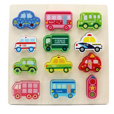 China Educational Wooden Puzzle Toy High Quality Wooden 3d Puzzle Car Toy For Kids for sale