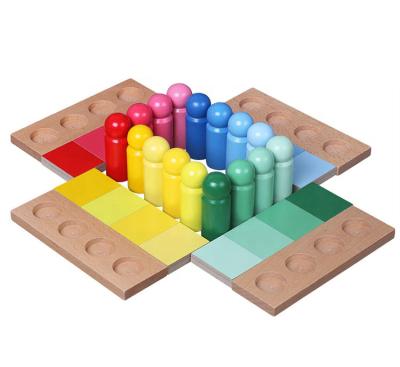 China Montessori color wooden likeness matching task montessori wooden materials sensory color matching toys for kids for sale