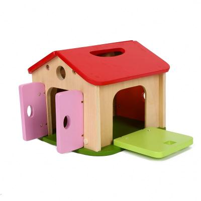 China New Design Wooden Wooden Toy Children's Miniature Wooden Barn House Education Learning Toys for sale