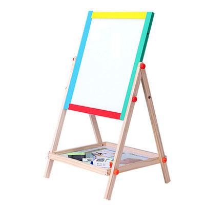 China OEM Wooden High Quality Double Sided Wooden Drawing Board Kids Educational Magnetic Wooden Drawing Board for sale