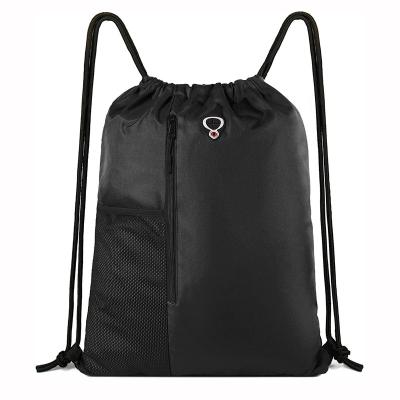 China Sports Travel Custom Rise Polyester Rpet Drawstring Backpack Sport Folding Travel School Laptop Backpack Bag for sale