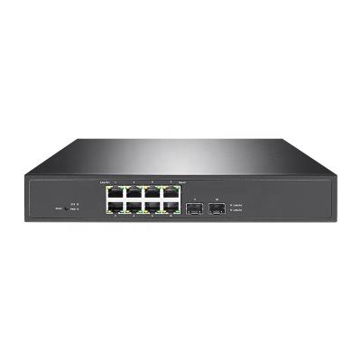 China POE 10 Port Gigabit Easy Smart Switch with 8 Port PoE+ 2 SFP Slots Enterprise Grade for sale