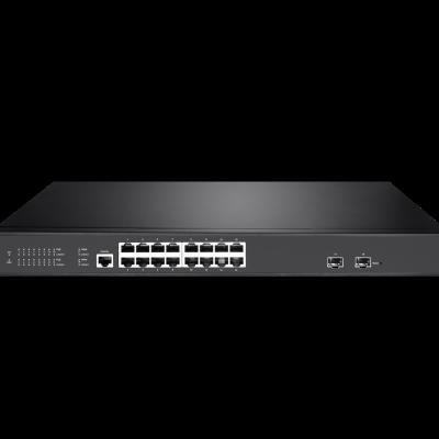 China LACP 16 Ethernet PoE Ports Layer 2+ Gigabit Switch With 2 SFP Fiber Ports 250W for sale