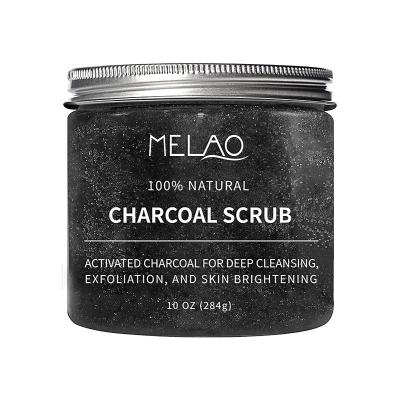 China 100% Private Label Skin Care Face Exfoliator Charcoal Natural Organic Whitening Body Scrub for sale