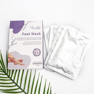 China 2Pair Priavte Foot Label Dead Peel Foot Care Mask Sock Foot Mask Strong Exfoliating Peeling For Women for sale