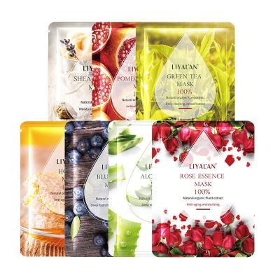 China Damage OEM Factory Fruit Release Extract Moisturizing Remover Korean Beauty Blackhead Control Oil Mask Sheet Face Mask for sale