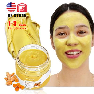 China Whitening Natural Deep Cleansing Clay Mask For All Skin Facial Turmeric Private Label Bentonite Mud for sale