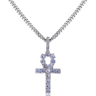 China Wholesale Micro Inlaid Solid Cross Pendant Chain Hiphop Zircon Hip Hop Pendant Necklace Jewelry Hiphop Pendant for sale