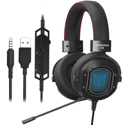 China Hot Selling Comfortable Wearing PC RGB Gaming Headset Stereo Earphone With MIC LED Light Gamer For Computer PS4 for sale