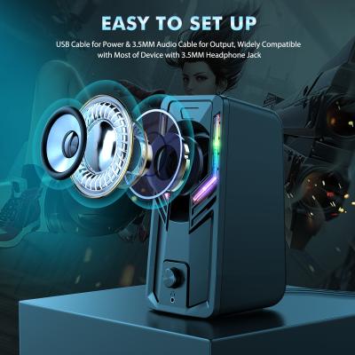 China PORTABLE Smart Powered Subwoofer Home Theater Speaker System Karaoke Sound System Cool Lightweight Computer Speakers for sale