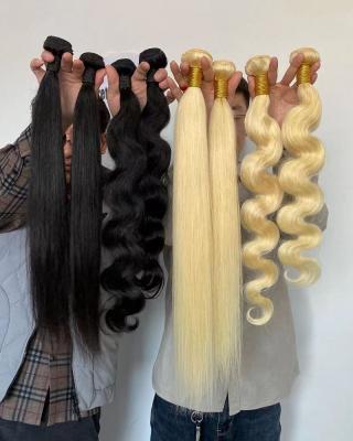 China Wholesale Silky Straight Wave Hair Extensions Double Drawn Indian Hair Raw Virgin Cuticle Aligned Bundles 40inch Bone Straight Hair Extension for sale