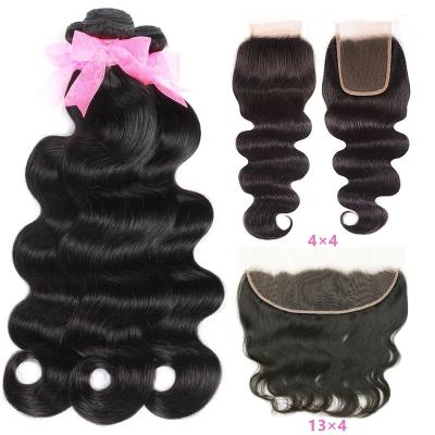 China Curly 100% Natural Original Raw Indian Hair , Body Wave Cuticle Aligned Virgin Customized Style Hair Weave Bundle With HD Headband for sale