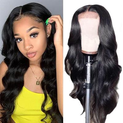 China Deep Wave Pluck Pre Pluck Brazilian 360 Lace Frontal Wig Hair Body Wave Virgin Vendor For Black Woman for sale