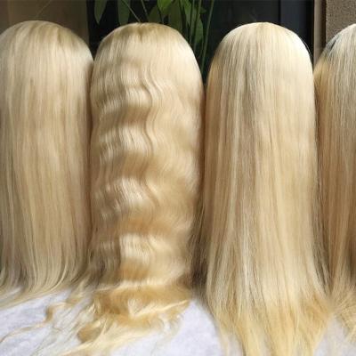 China Real hd 250 density hair wigs vendors wave 360 ​​lace hair wig deep frontal blonde transparent loose wave hair wig for sale