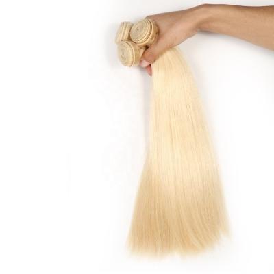 China 10A Water Wave Cuticle Aligned Virgin Remy Blonde 613 Hair Extension Weft, Hair Extension Bundles Soft Silky Straight for sale