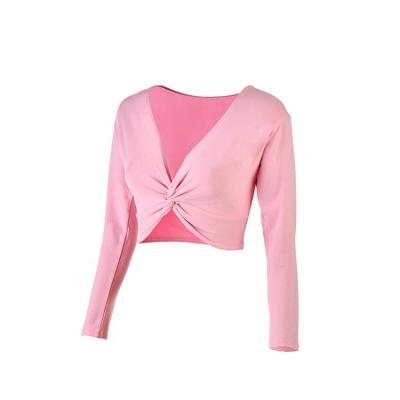 China Comfortable Adults Girls Dance Ballet Cotton Long Sleeve Top Dance Wear Clothes Women Wholesale Clothes for sale