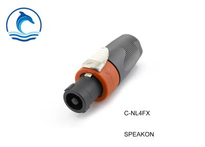 China Nl4 Connector 4 Pole Speakon Connector Neutrik Nl4fx Speakon Plugs / Pure Copper Pin for sale