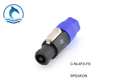 Κίνα 4 ο συνδετήρας NEUTRIK NL4FX Speakon καλωδίων Πολωνού Speakon συνδέει την ορθογώνια μορφή προς πώληση