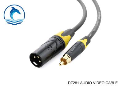 China DZ281 stereo-installatie aan RCA-Kabel Audio Videokabel, Kleurrijke RCA-Stop aan Vrouwelijke XLR-Microfoonkabel Te koop