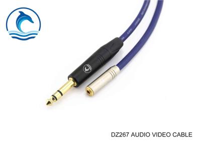 China Durable Audio Video Cable 6.5mm Stereo TRS Male Plug And 3.5mm Female Plug for sale