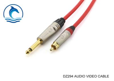 China CE Approved Audio And Video Cables With RCA Male Connector And 6.35mm Mono Plug Connector for sale