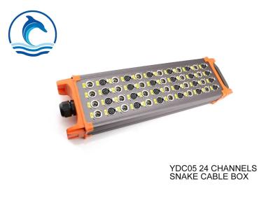 China YDC05 Snake Cable Box 24 Channel Pro XLR Audio Snake Cable Stainless Steel Texture for sale