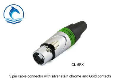 China 5 Pin XLR Audio Connector LC5FX XLR Input Connector Female Connector Nickel Contact for sale