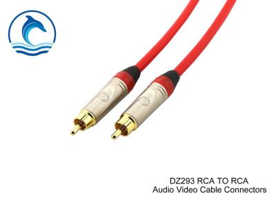 China DZ293 Audio Video Cable Connectors RCA To RCA Connector , RCA Phono Connector for sale