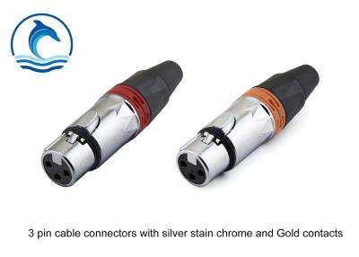 China 220V Copper Female XLR Audio Connector CL-3FX 5000 Times Durability for sale