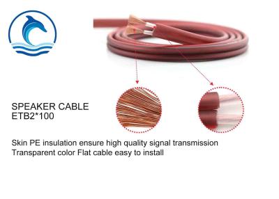中国 ETBシリーズ透明な色の平らなスピーカー ケーブルの容易な設置ステレオのコネクターのタイプ 販売のため