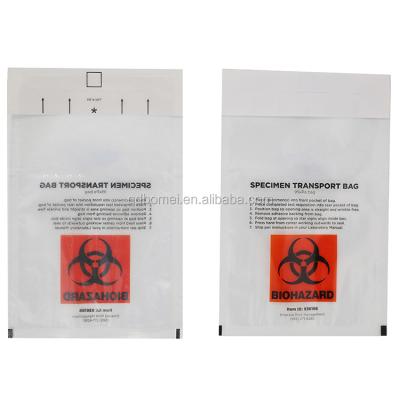 China BIODEGRADABLE Medical Clear 95kpa Reseable Biohazard Bags Lab 95 kpa Specimen Transport Bag With Pouch for sale