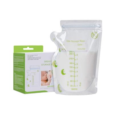 China Wholesale Custom Reusable BPA Free Breastmilk Storage Double Zipper Lock Leak Proof Breast Milk Bag BPA Free for sale