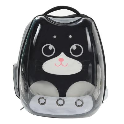 China Portable Breathable Travel Carrying Bag Storage Safety Buckle Transparent Pet Type Viable Backpack for sale