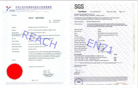 REACH&EN71 - Bobo's Toy&Gift Co.,Ltd.Yangzhou