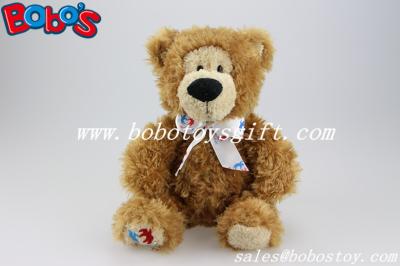 China Brown Plush Customized Heartkids Teddy Bear Animal With Custom Printing Logo Ribbon for sale