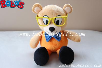 China Custom Mascot Bear Toy Stuffed Bear Animal With Glass for sale