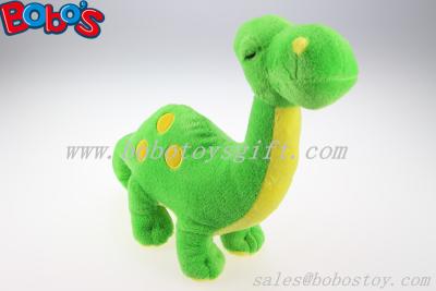 China Cuddly Stuffed Green Baby Dinosaur Animal With Embroidery Body for sale