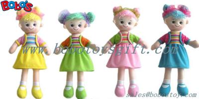 China Lovely Fashion Plush Stuffed Girl Doll Toy With Dress for sale