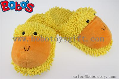 China Lady Shoes Plush Stuffed Closed Teo Indoor Slipper in Cartoon Duck Head for sale