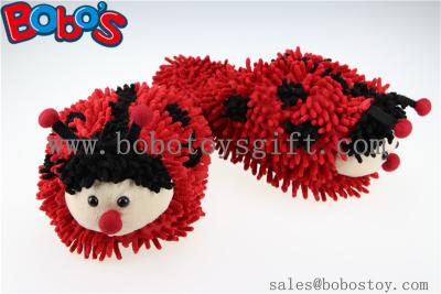 China Soft Girl Indoor Slipper Red Ladybug Home Slippers for sale