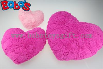 China Valentine Gift Plush Soft Heart Pillow Cushion in Pink and Hot Pink Color for sale