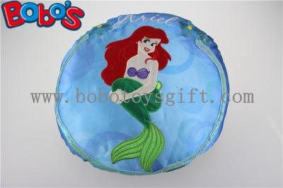 China Round Stuffed Pillow with Embroidery Little Mermaid Girl for sale