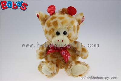 China Wholesale Price Plush Giraffe Cuddly Stuffed Toy with Lips Ribbon for sale